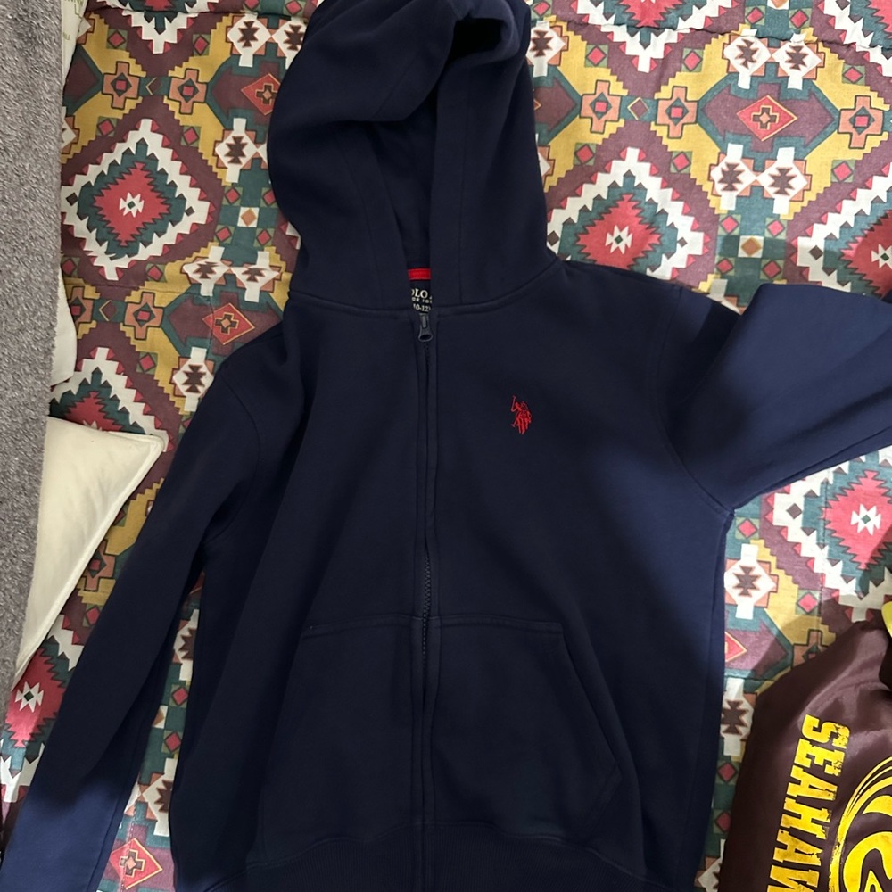 Navy Kids Hoodie Jacket